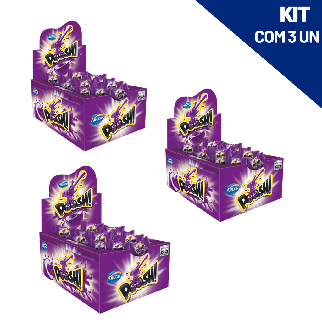 Kit Com 3 Chicle Poosh Uva