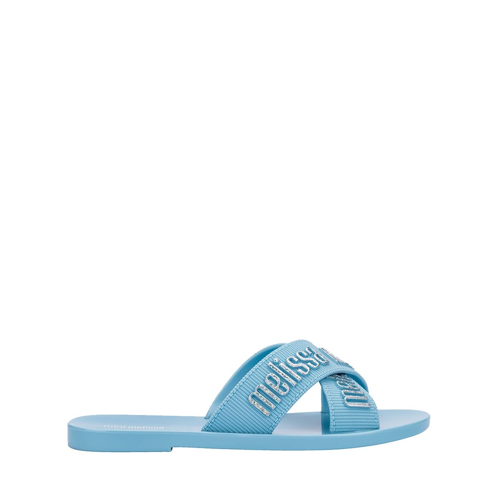 Mini Melissa M-Lover Slide Infantil Azul Prata 35968