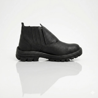 Bota de Segurança Bota Couro EPI com Bico PVC Resistente Com CA Biqueira Sola PU leve