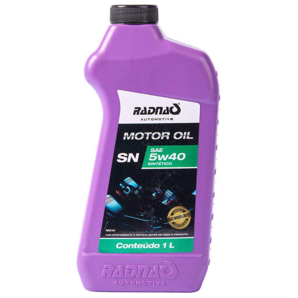 Óleo De Motor 5W40 API SN Sintético Radnaq 1 Litro