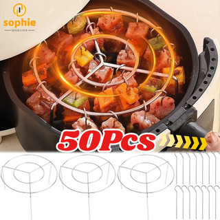 20/30/50 Unidades De Aço Inoxidável Pendurado Espeto Grill Rack-Universal Fritadeira De Ar Forno Cozimento Grelhar Assad