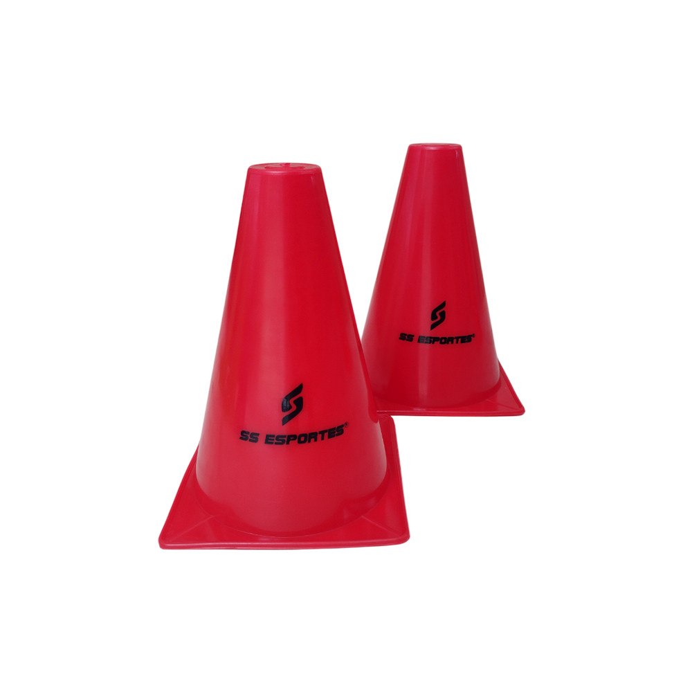 Kit com 10 Cones de 15cm para Treinamento de Agilidade - SS ESPORTES 