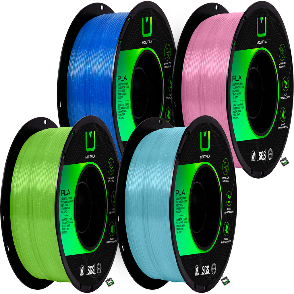 Filamento Impressora 3D PLA Translucido 1,75mm Multfila