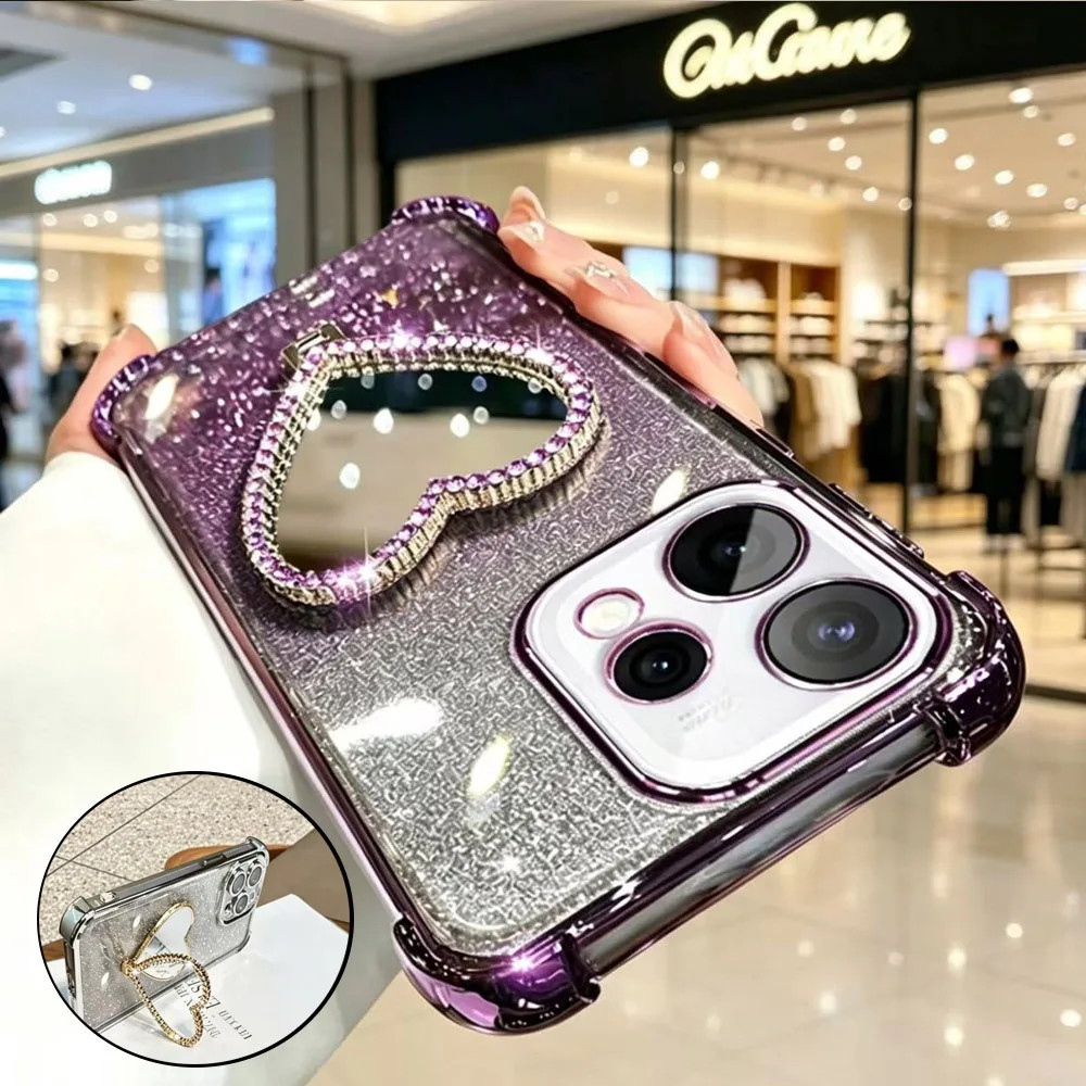 Capa De Silicone À Prova De Choque Com Glitter Para Xiaomi Redmi Note 11 12 13 1