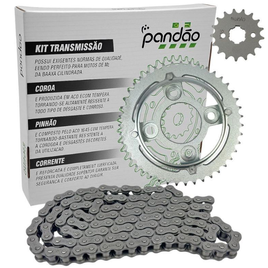 Kit Quit Relação Transmissão Tração Andamento Yamaha XTZ 125 de 2002 até 2016
