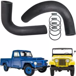 Kit Mangueiras Do Radiador Jeep / Rural / F 75 Ford Willys 06 Cilindros