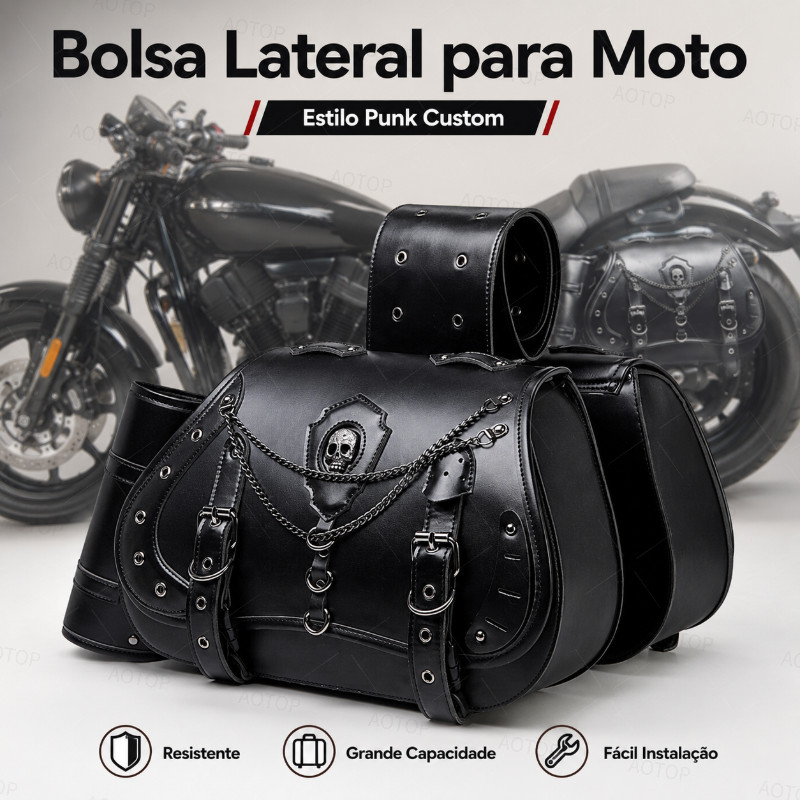 Alforjes Universais Para Motocicleta , Bolsa Multifuncional Acessórios De Armazenamento De Adequada A Maioria Dos Tipos