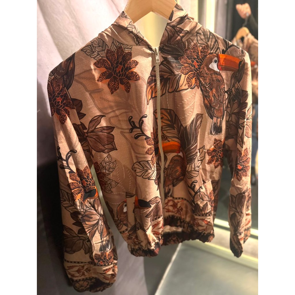 Corta Vento Estampado Feminino Fitness Academia Corrida Caminhada Casaco Leve
