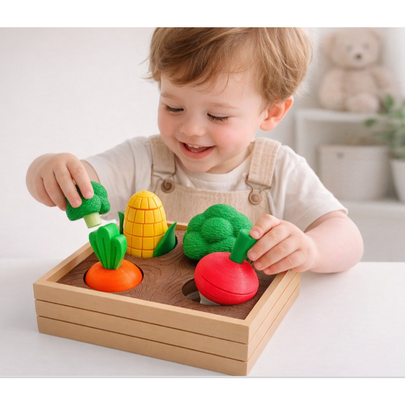 Horta Sensorial Interativa Infantil – Brinquedo Educativo Montessori