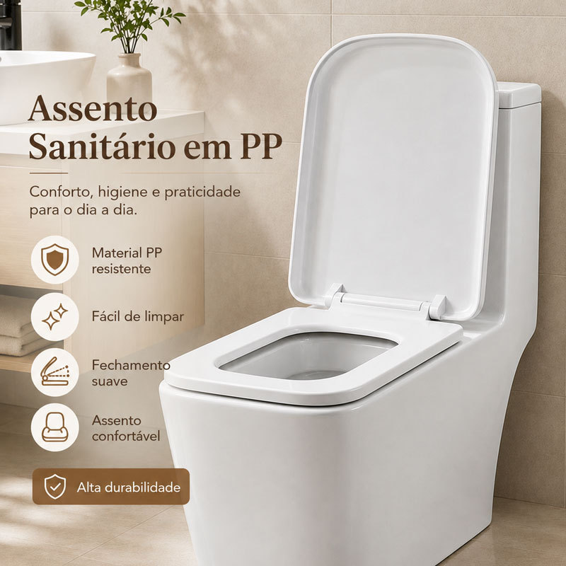 Assento Sanitário Tampa de Vaso Universal Fechamento Suave