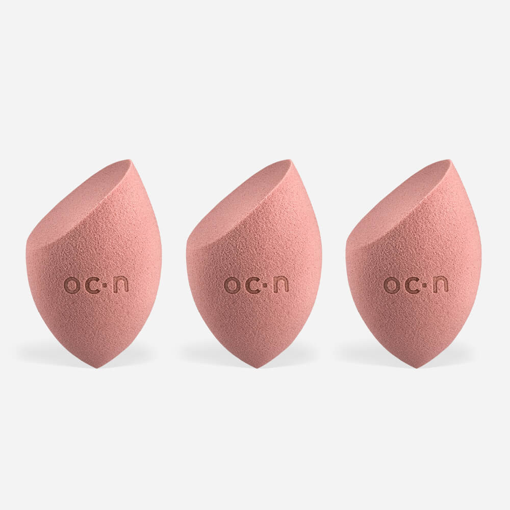 Kit Esponjas de Maquiagem Flat Blend Rosa Oceane