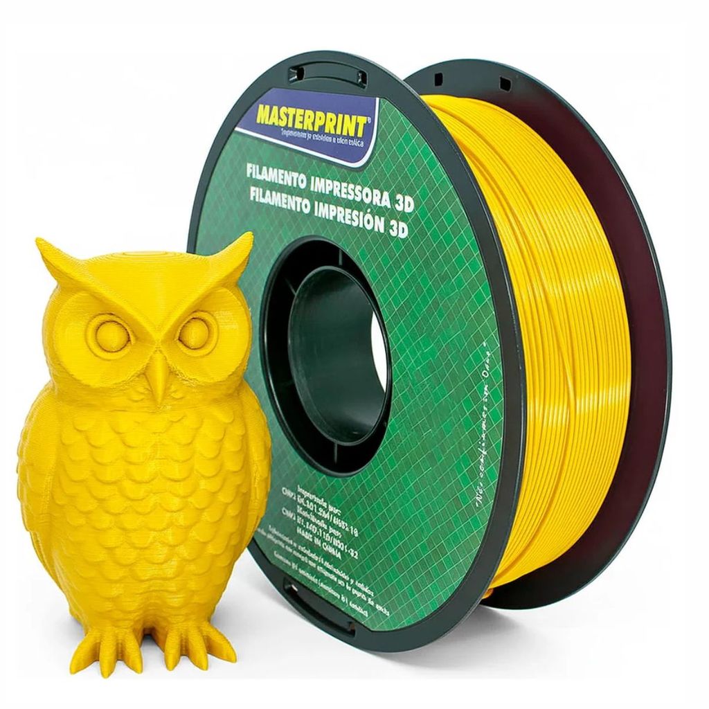 FILAMENTO 3D - PLA AMARELO - 1KG (1.75MM)
