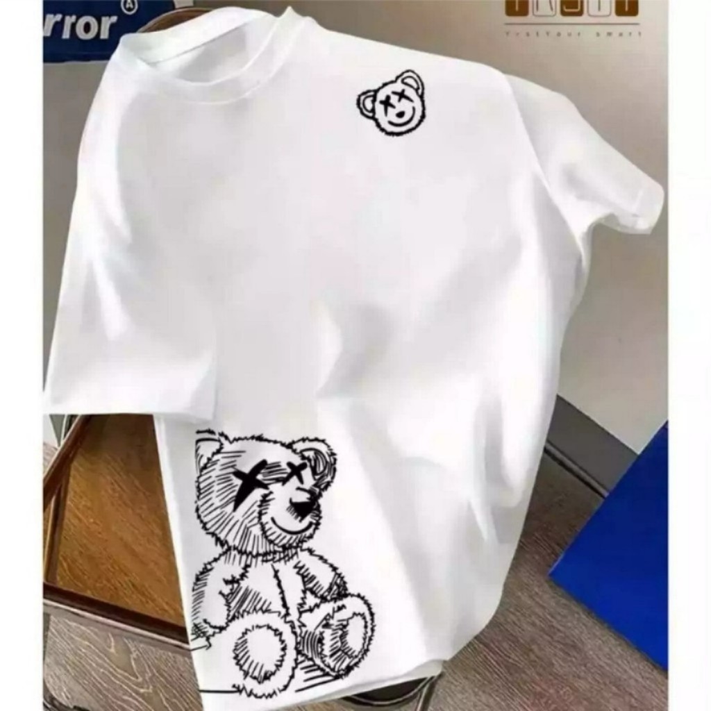 Camiseta Moderna 100% Algodão Malha Premium Estilosa Masculina Infantil Adulto Confortável