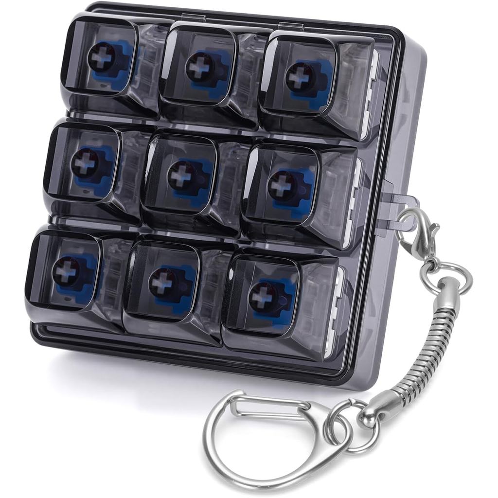 Brinquedos Sensoriais Transparentes em Forma de Teclado para Adultos, Chaveiro com Botão de Clique, Brinquedo Sensorial