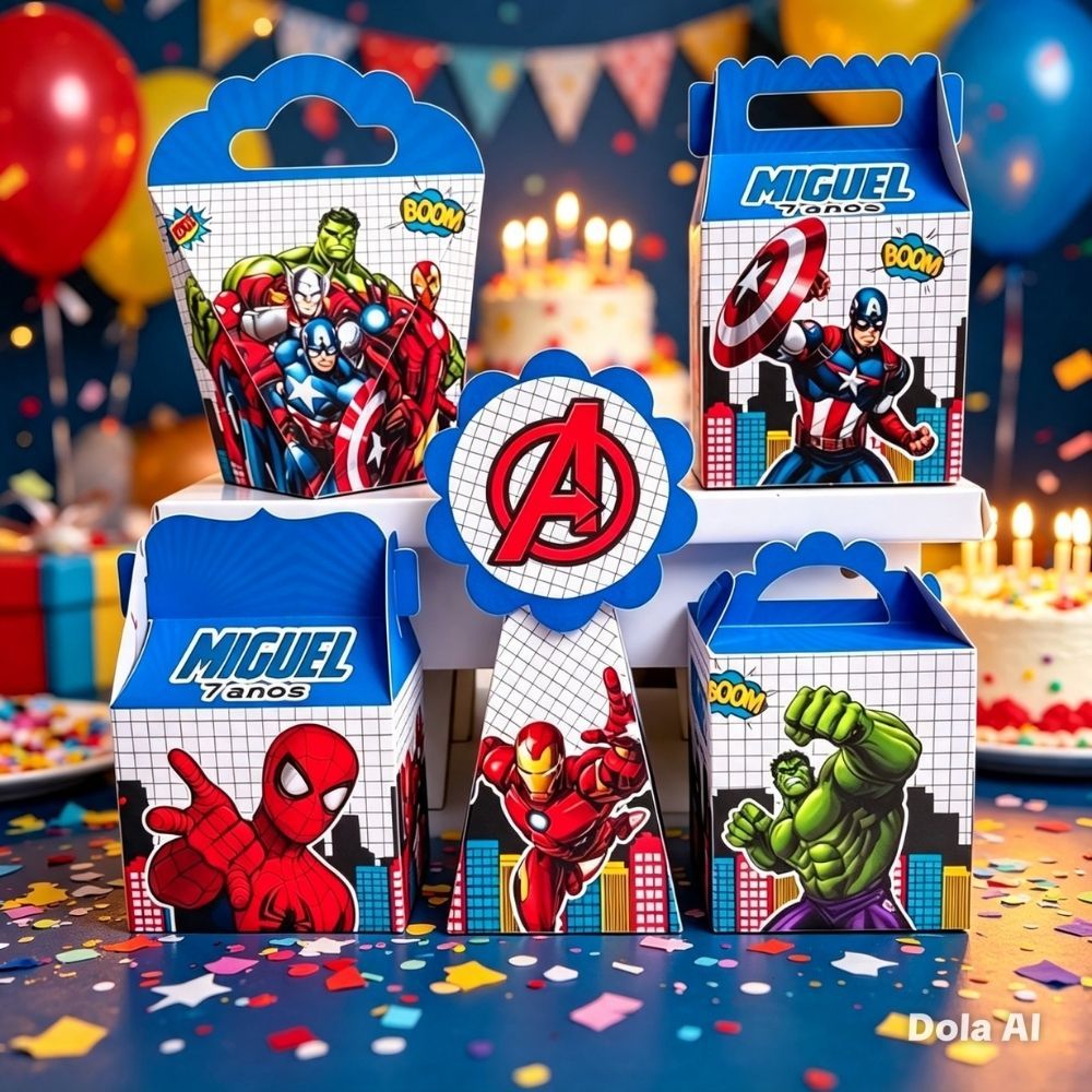 Kit Festa Caixinhas VINGADORES HEROIS  lembrancinhas personalizadas para aniversario infantil decoração mimos
