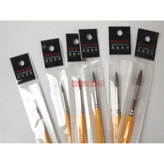 Cabeça redonda gancho linha caneta Phoenix único guache aquarela caneta lobo escova de cabelo ponta pico único aquarela 