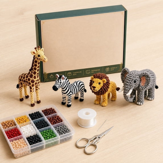 Popular Conjunto De Artesanato De Contas De Animais 3D Com Artesanal DIY