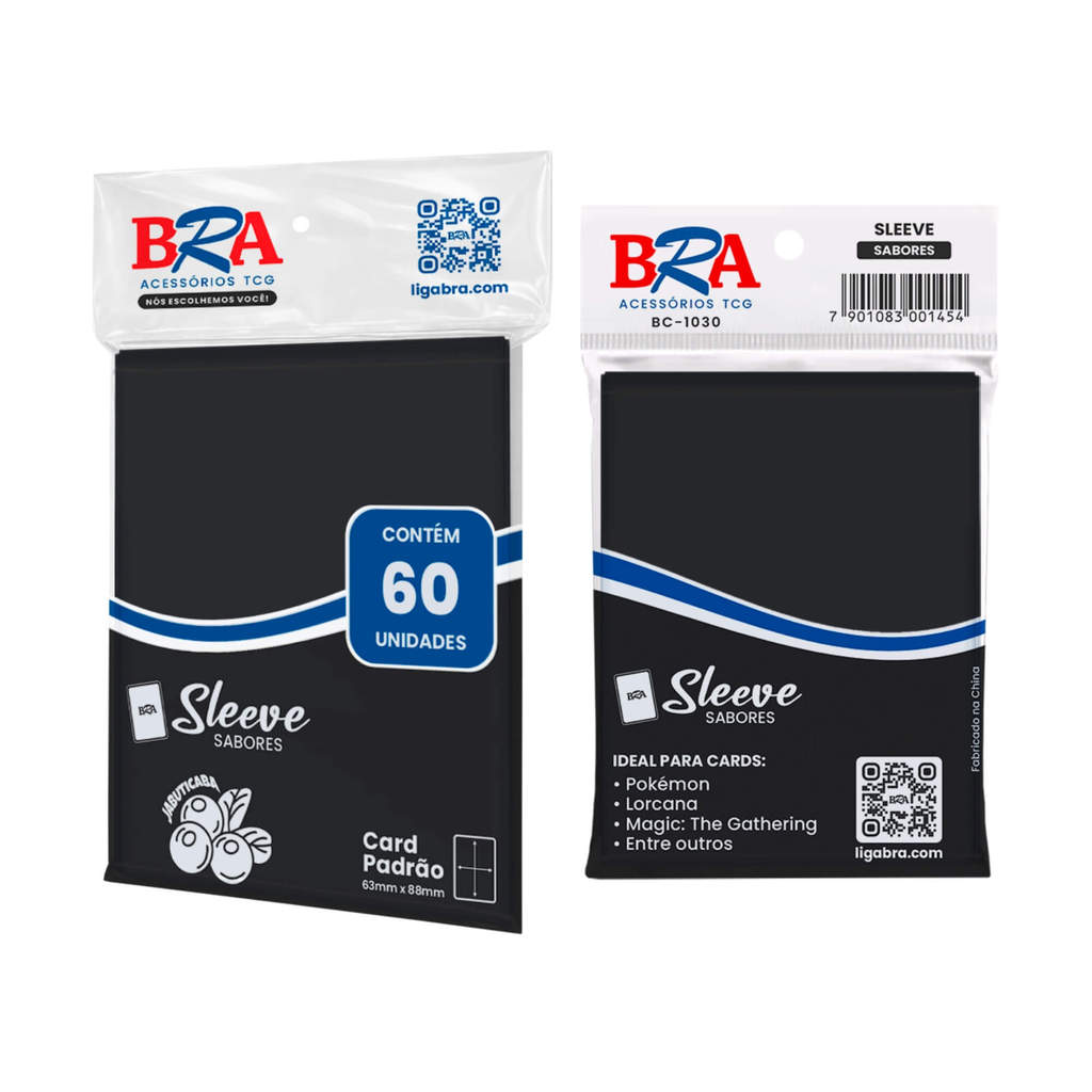 Sleeve Coleção Sabores Jabuticaba Preto c/ 60 unidades BRA - BC-1030