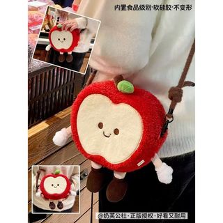 Bonito bonito vermelho maçã forma de pelúcia saco do telefone móvel Outing novo estilo de alto valor bonito presente dos