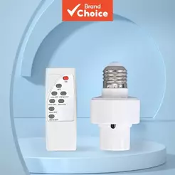 Suporte de lâmpada doméstico com soquete E27 conversível inteligente AXUS, controle remoto por infravermelho, AC85-265V