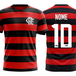 Camisa Flamengo Home Adulto Masculina Personalizada Nome + Numero Torcedor Original Dry-fit