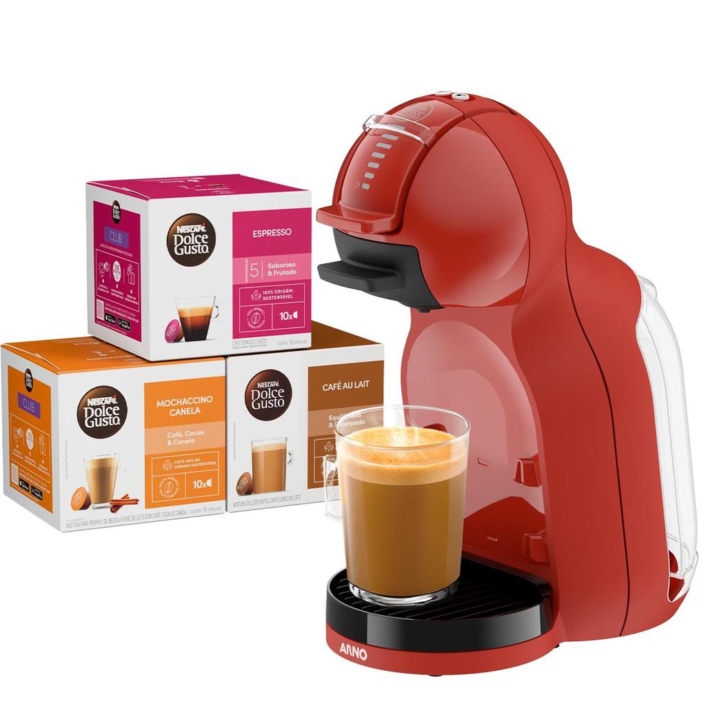 Kit Cafeteira Dolce Gusto Mini Me 2.0 Terracota + 30 cápsulas