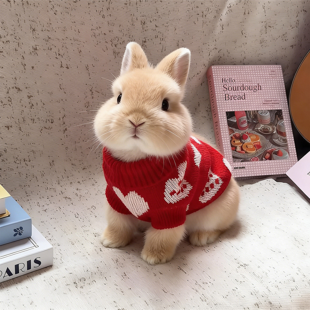 🐰 Roupinha para Coelho Mini de Estimação • Suéter Macio para o Frio no Inverno 🥶