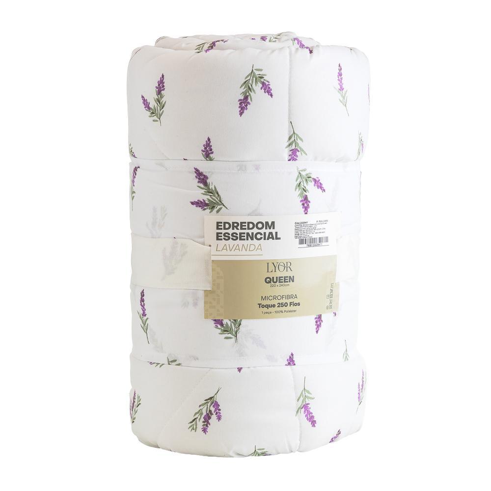 Edredom Essencial Lavanda Queen Toque 250 Fios Microfibra