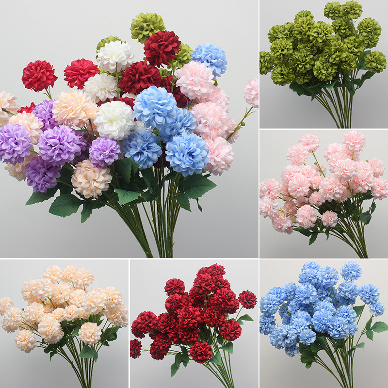 Novo estilo requintado bola simulação flor decoração de salão de casamento T-Taiwan estrada introdução flor casa sala de