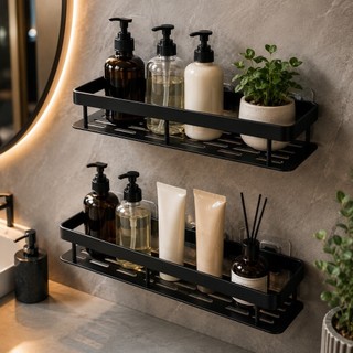 Kit 2 Prateleiras para Banheiro | Organizador de Parede Adesivo Sem Furar | Suporte Porta Shampoo Sabonete para Box 