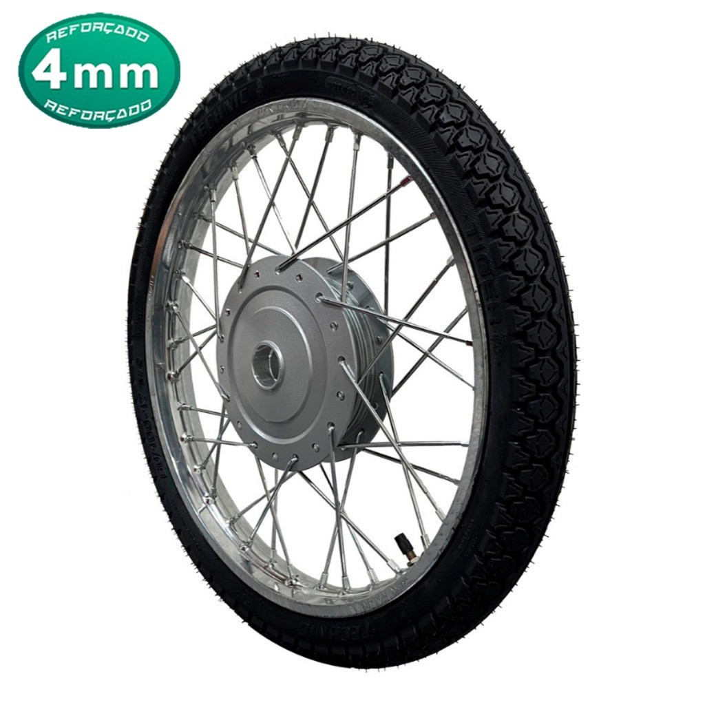 Roda Dianteira Raiada Honda Biz 125 Biz 110 Tambor Com Pneu