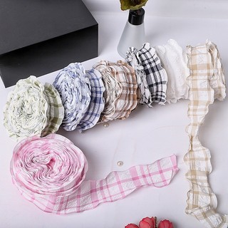 Bolha verificação plissado Fishtail fio fita decoração criar arco acessórios de cabelo e elegante borda do bolo fita pli