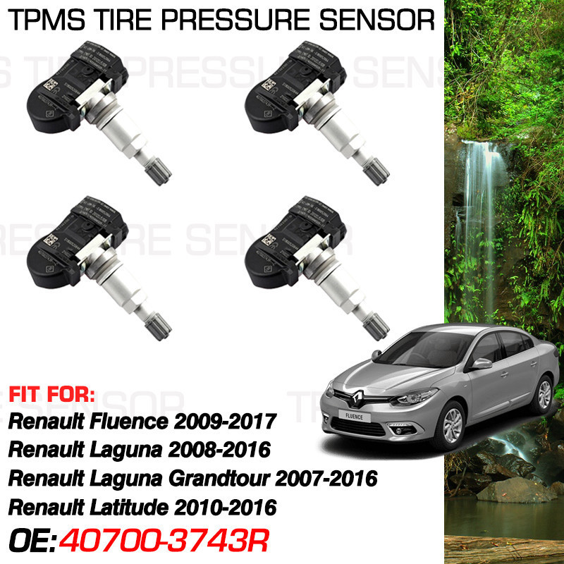Para Renault Fluence SM3 Dongfeng Fengnuo E300 EV 2009-2017 433MHz Sensor De Monitoramento De Pressão Dos Pneus 40700-37