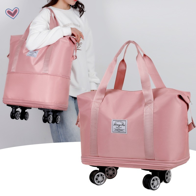 Bolsa De Bagagem De Roda Universal Expansível-Separação Seca E Úmida De Grande Capacidade Para Viagens