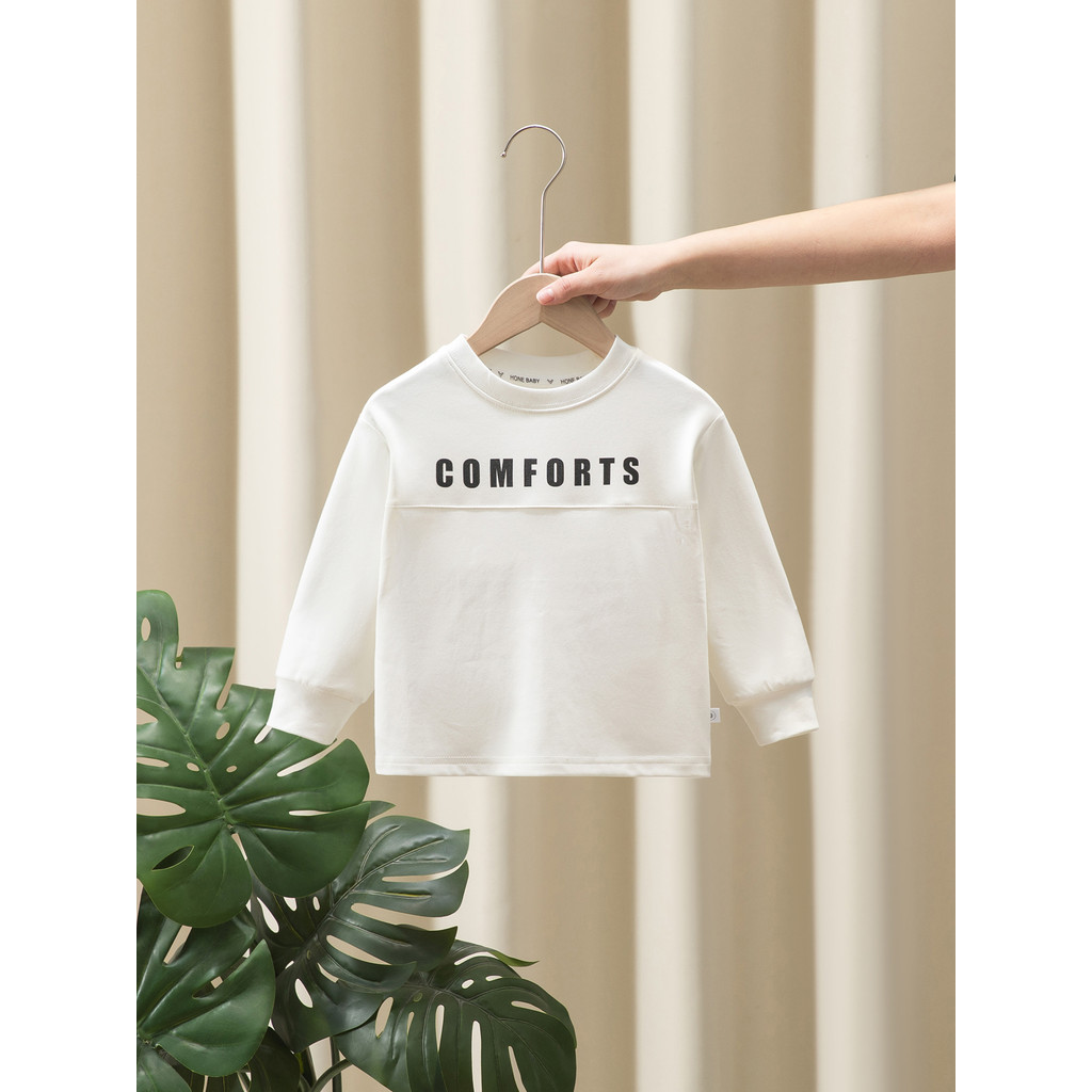 Meninos de manga comprida camiseta primavera outono estilo 2026 novo estilo crianças outono Casual topo bebê interior em