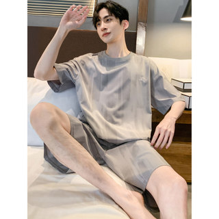 Pijamas masculinos verão de manga curta Modal estilo fino verão pode usar fora tamanho grande Loungewear terno 2026 novo