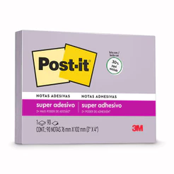 Bloco de notas super adesivas Post-it Orquídea 76x102mm 90 folhas 3M