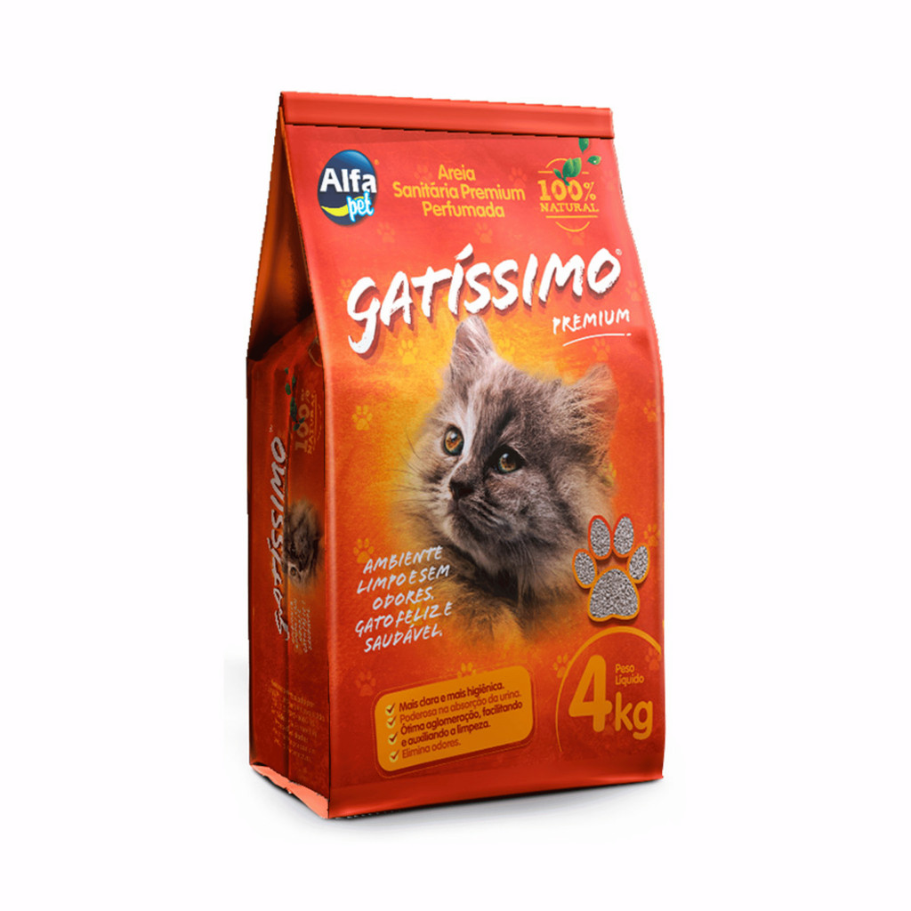 Areia Sanitária Premium Gatíssimo para Gatos | 4Kg | — imagem 2 de 2