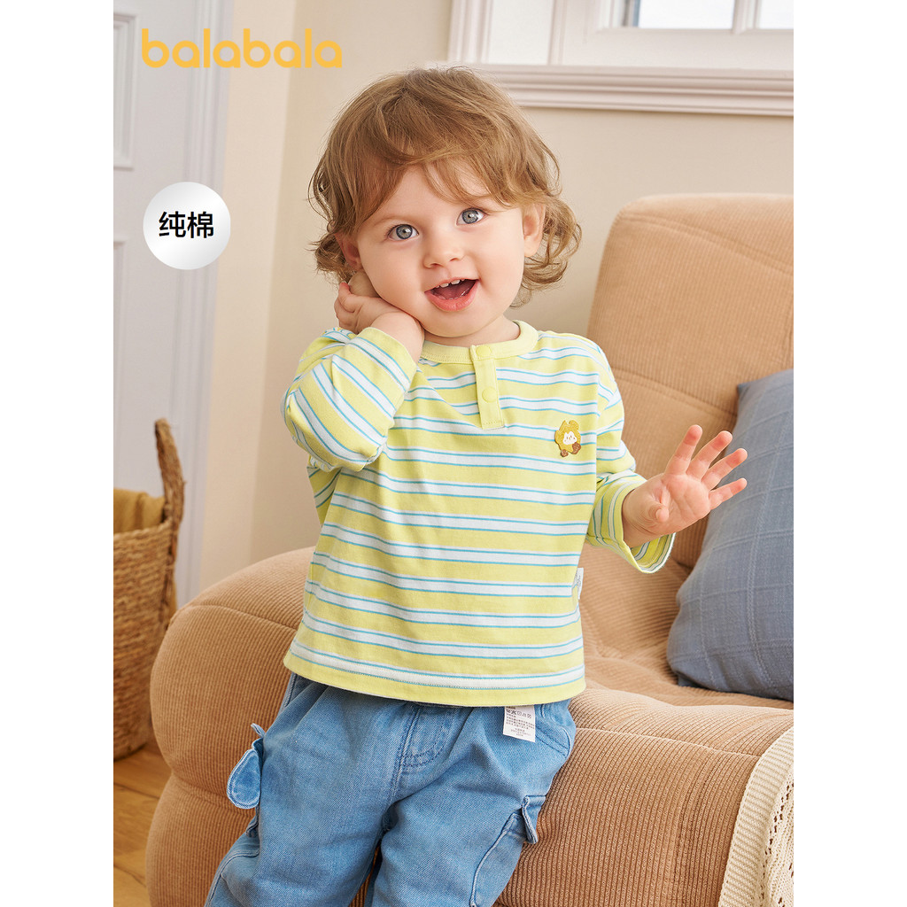 Barbara roupas infantis bebê manga comprida camiseta bebê recém-nascido camisa de fundo 2026 novo estilo outono crianças