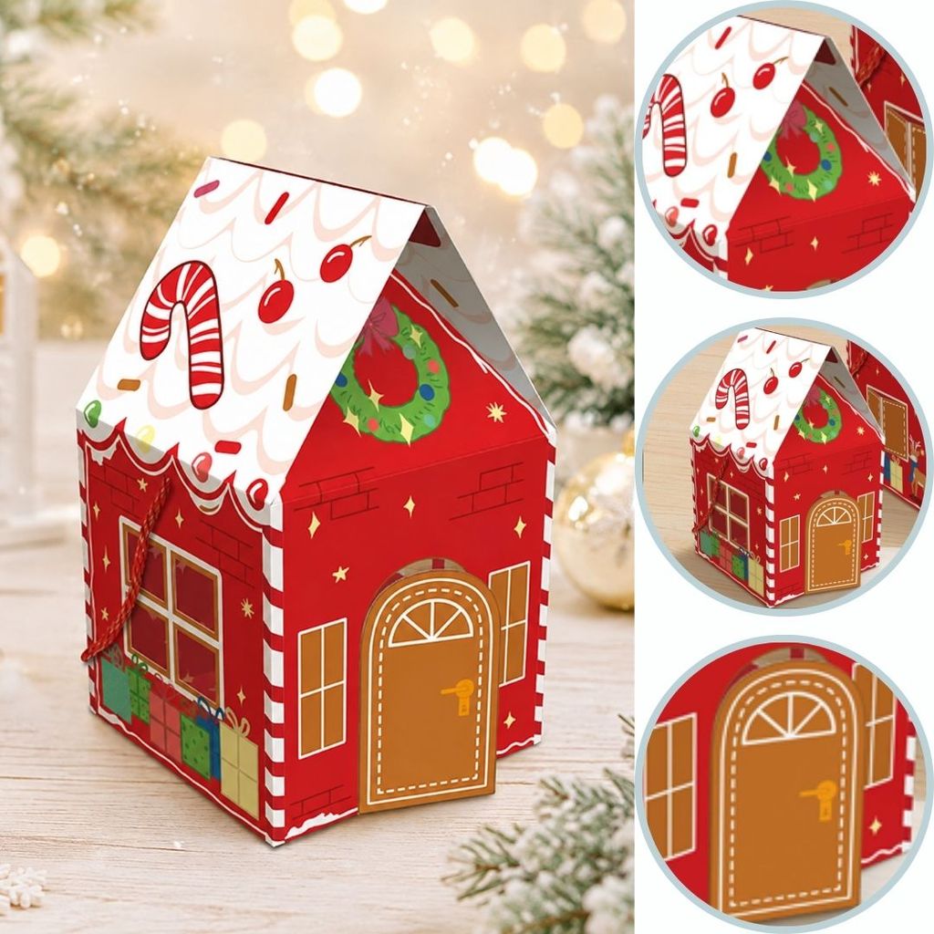 10 CAIXA CASINHA P/ MINI PANETONE C/ ALÇA 10X10X17 NATAL DIVERTIDO 6236 ( NATAL IDEIA 2026 )