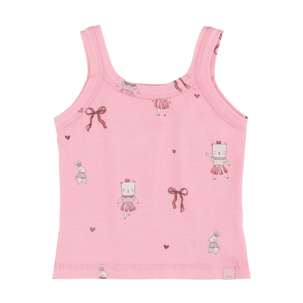 Blusa Regata Estampada Infantil Menina Marisol