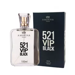 Perfume Masculino 521 Vip Black 100ml Amakha Paris - Fougère Aromático Marcante | Alta Projeção