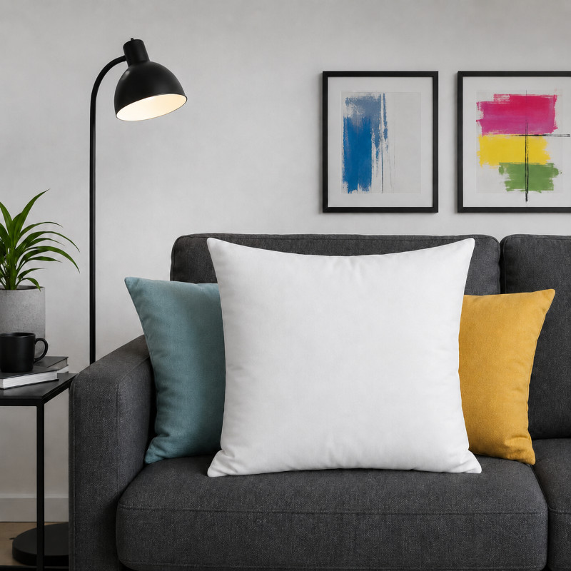 Capa de Almofada Branca para sublimação Clean Sofá Sala Quarto Luxo (unidade)