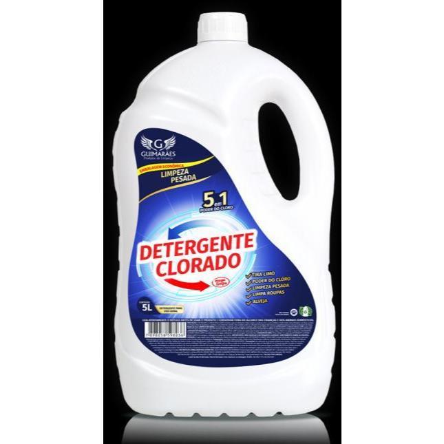 Detergente Clorado 5 L Guimaraes Mega Limpo Combate Mofo e Bolor Qualquer Tipo de Piso