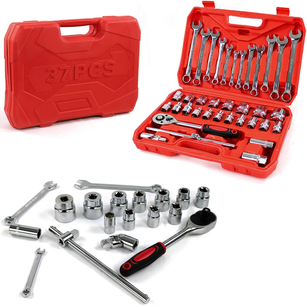 Kit de Ferramentas LUATEK 36 Peças com Soquetes Chaves Combinadas e Maleta · foto 2