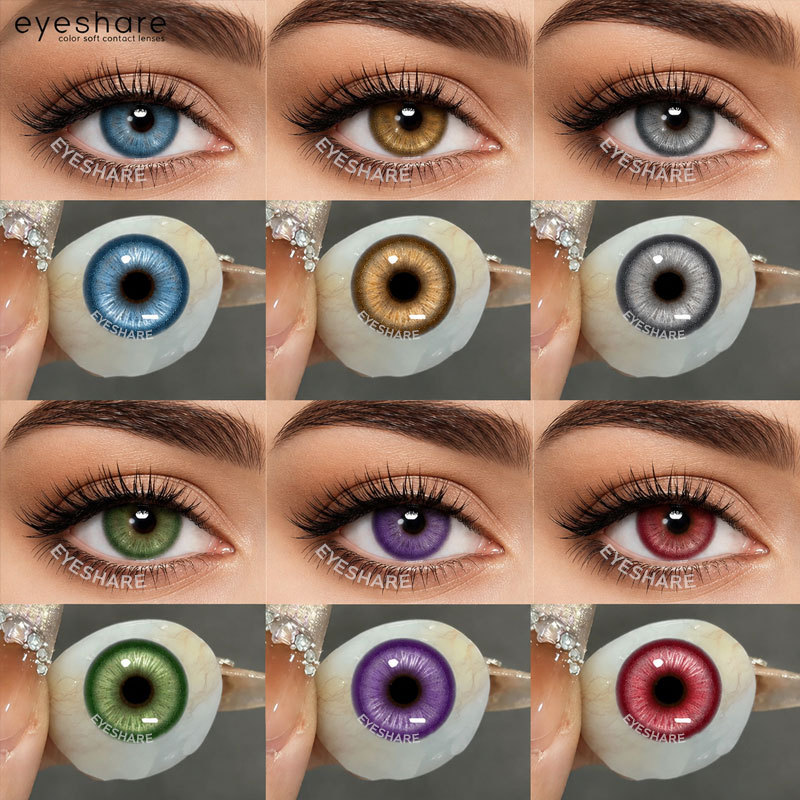 Eyeshare Halloween Verde Marrom Lentes De Contato Coloridas 14.0 Mm Vermelho Roxo Cosplay Festa Enviadas Do Brasil