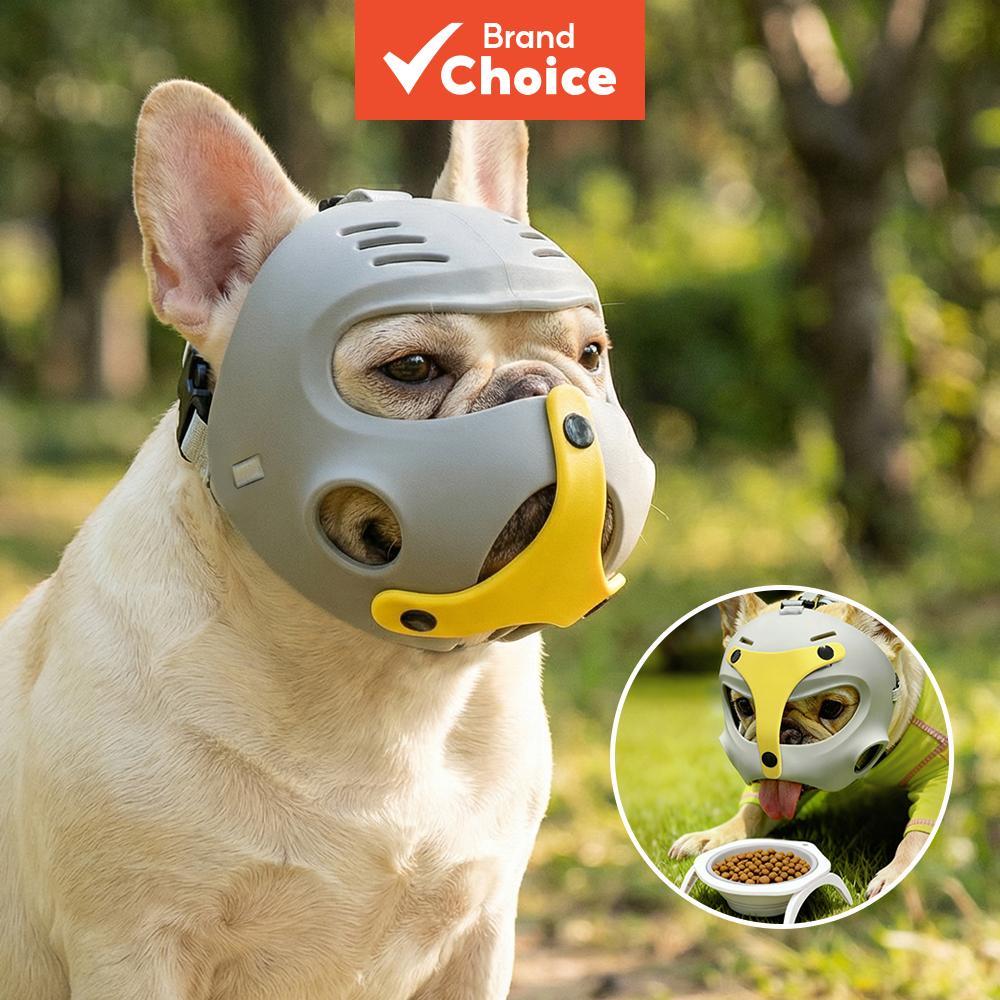 Focinho De Buldogue Francês Ajustável EVA Macio Protetor Bucal De Cachorro Anti Mordida Acessórios Para Animais De Estim