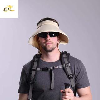 KLAOSD Boné Com Viseira Masculina De Verão , Aba Larga , Seda Gelada , Chapéu Vazio , Elástico Anti-UV UPF50 + De Montan