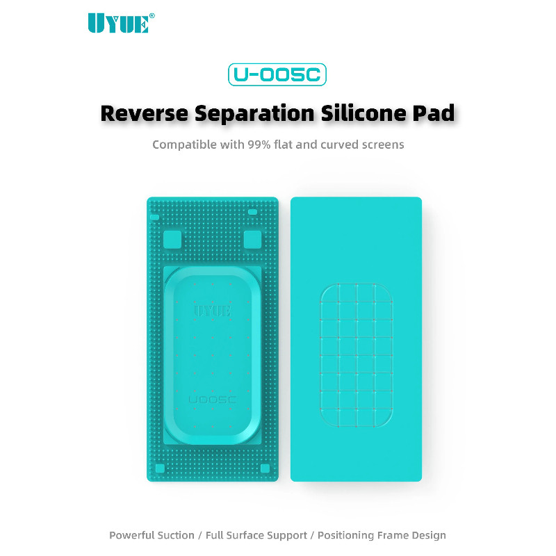 Uye U005C Separação Reversa Almofada De Silicone Cruved/Tela De Exibição Plana Vidro Separado Sunction Cola Limpeza Borr