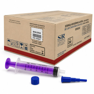  SERINGA SR 20ML BIGLOCK ORAL/ENTERAL - CX. C/200- SR